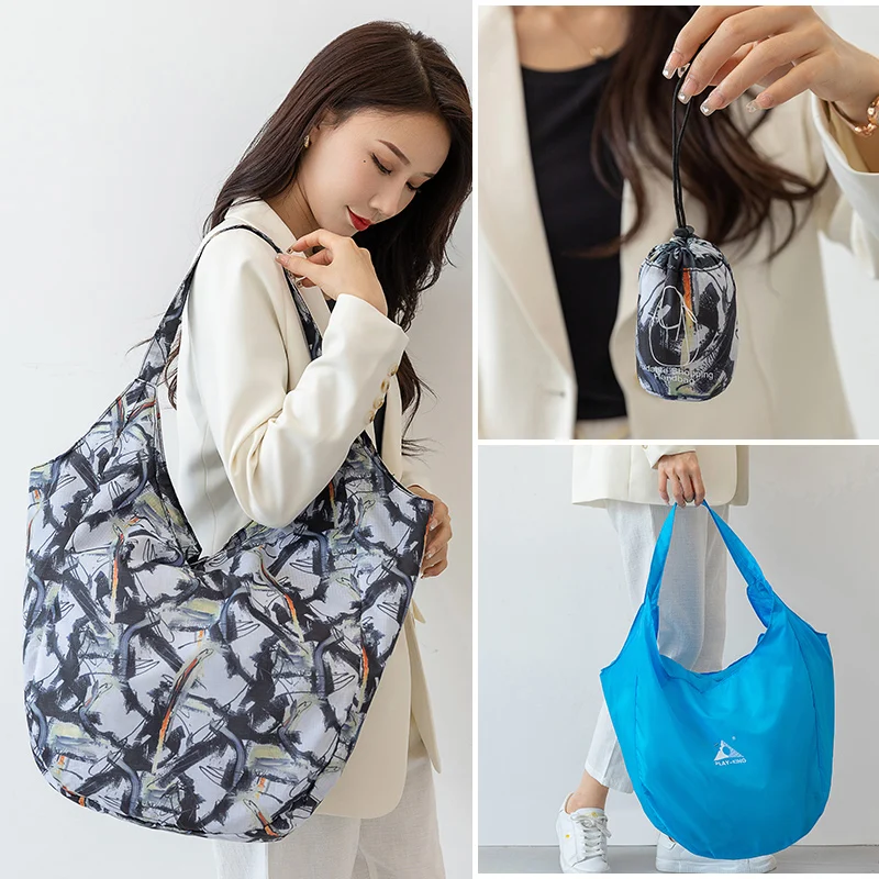 Playking w nowym stylu torba na zakupy składana lampka waga na zewnątrz torby na ramię