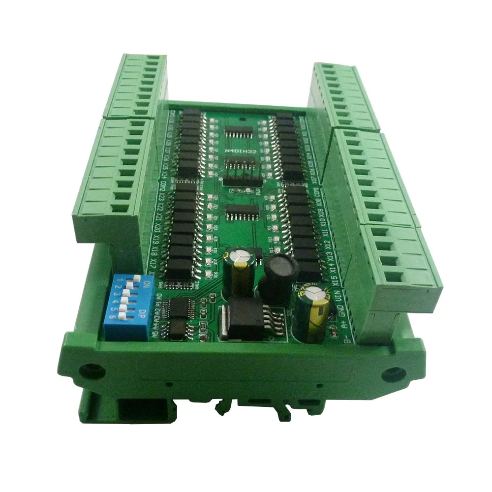 N4DIH32 N4DIM32 DC 12V 24V PLC Switch Quantity Acquisition Board 32ch PNP NPN Isolated Digital Input RS485 Modbus Rtu Controller