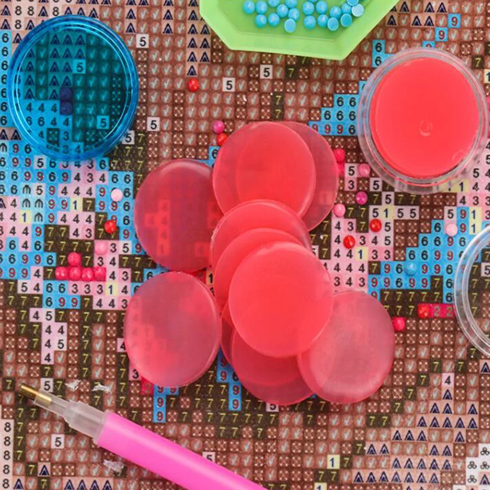 Glue Clay Tool Embroidery Beads Mosaic Plastic Diamond Painting Accessories DIY Crafts Point Round Drill Clay Pen Box
