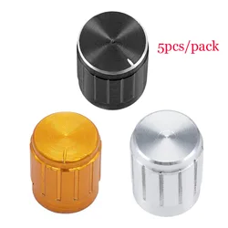 5pcs/lot 6mm Potentiometer knobs Caps Knurled Shaft Potentiometer Control Knob Diameter 13mmx17mm Aluminum Switch Knob