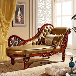 Hot Sale Sofa French Design leather Couches living room furniture Sofa  chaise lounge p10268