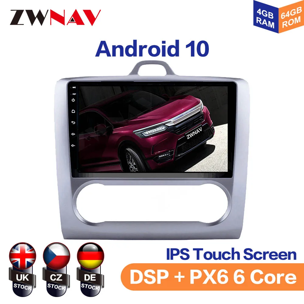 Touch Screen Android 10 radio GPS Navigation for Ford Focus AT 2005 - 2012 Headunit tablets Stereo Multimedia Bluetooth 1 din