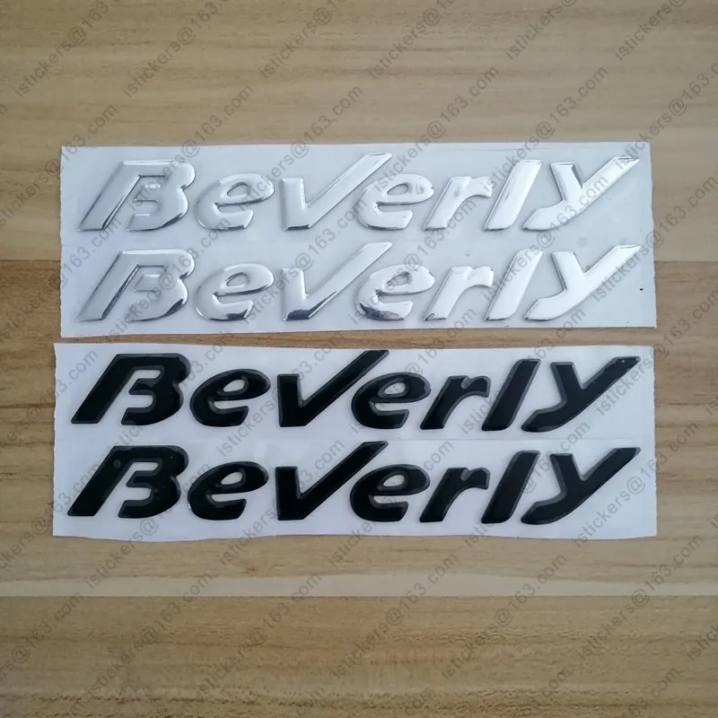 

Motorcycle Raise 3D Emblem Chrome Black Sticker Decal FOR PIAGGIO Beverly 500 Stickers