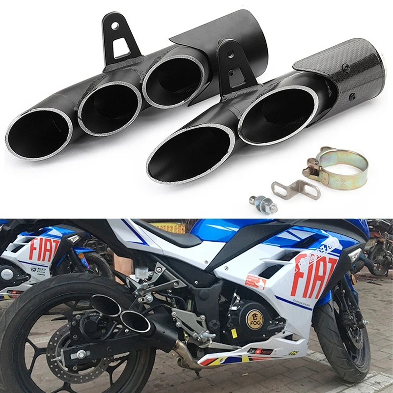 

For YAMAHA R1 R6 R15 FZ1 MT09 Left&Right Universal Motorcycle Exhaust Tailpipe Modified Motocross Muffler Pipe Silencer