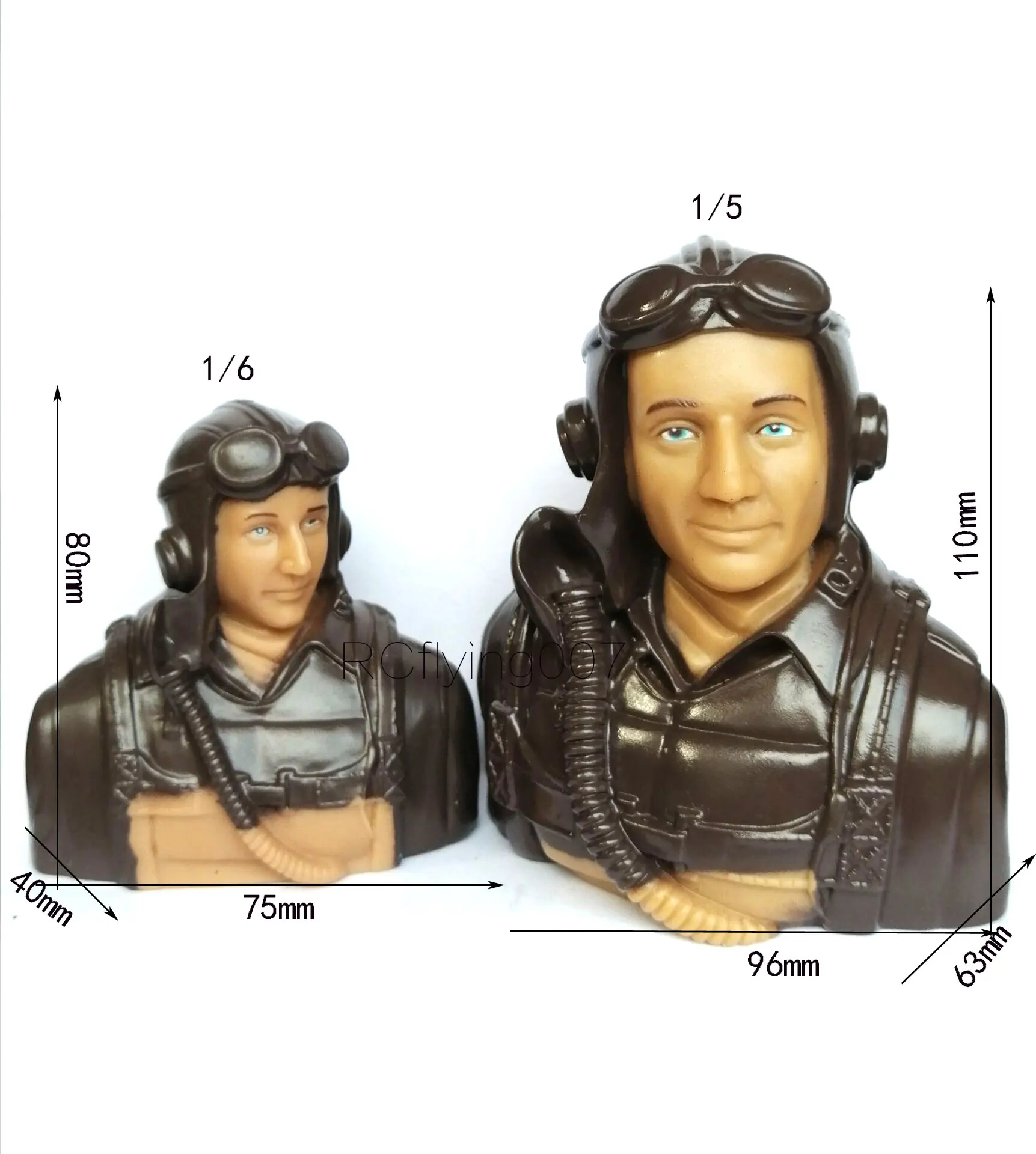 Model aircraft pilot 1/6 WWII American pilots Simple color 1/6 Scale RC Airplane Pilot Figure Model