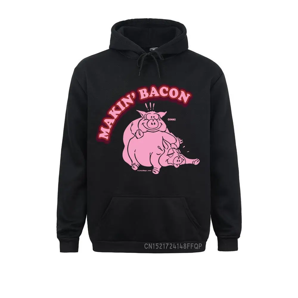 Winter Men Hoodie Slim Fit Men's Streetwear Makin Making Bacon Pig Pullover Funny Mens Warm