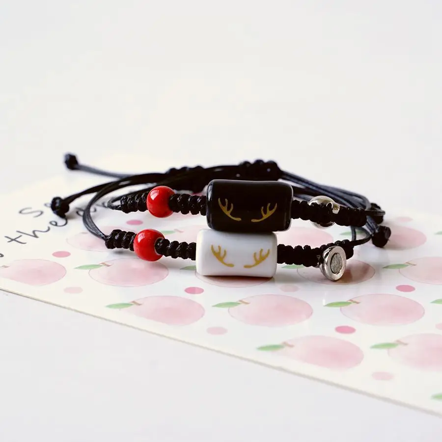 Couple Ceramic Bracelet Student Girlfriend Handmade Gift #YXSL02