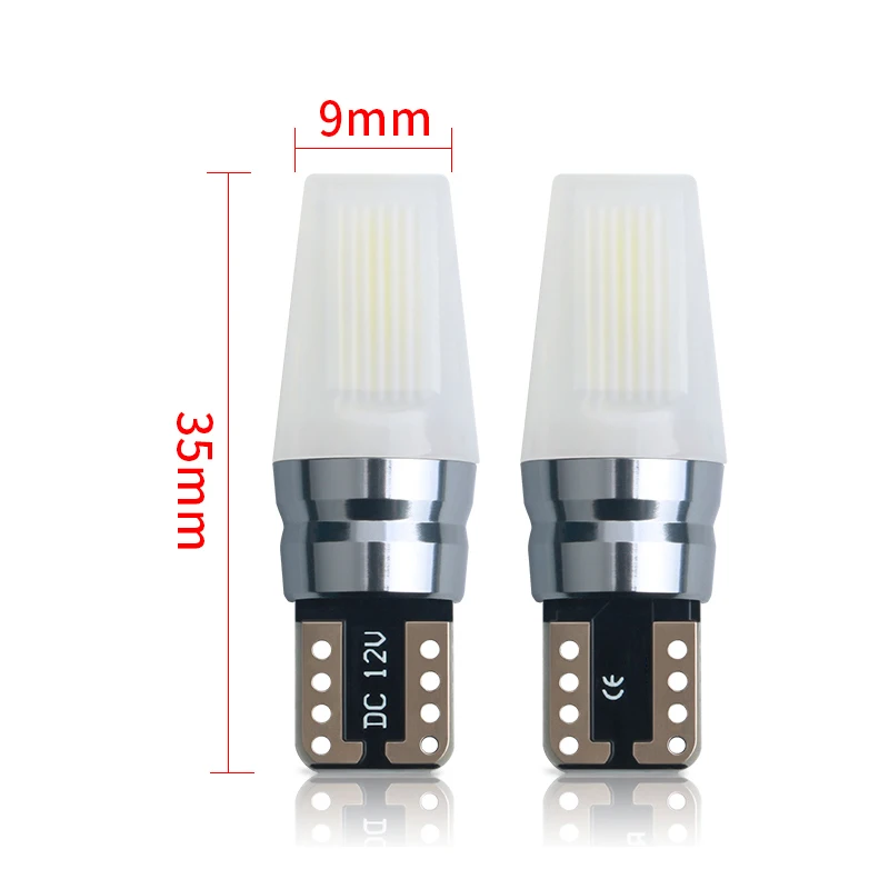 2Pcs T10-COB High Bright LED Car Clearance Bulbs No Error Automobile Led Reading Light Generation Door Lamps DC 12V Bulbs white