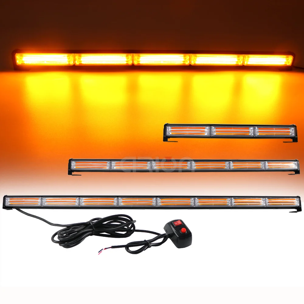 41 46 36W – 144W COB LED Traffic Adviser Emergency Warning Safety Signal Strobe Light Bar Amber Yellow Red Blue Tow Plow Truck