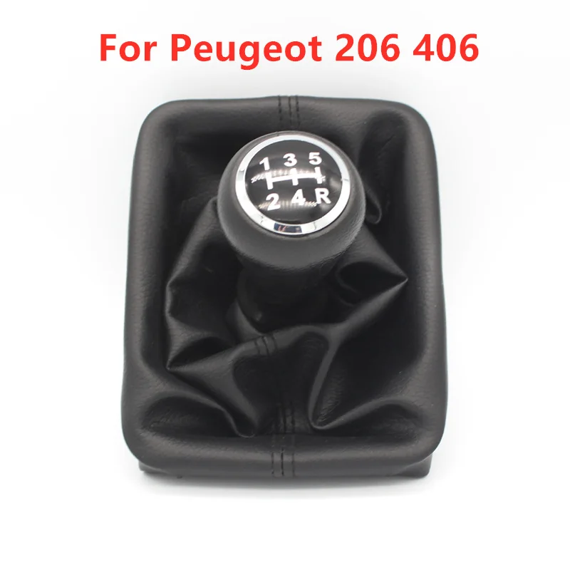 

5 Speed Car Gear Shift Knob Boot Dust Cover for Peugeot 206 Accessories