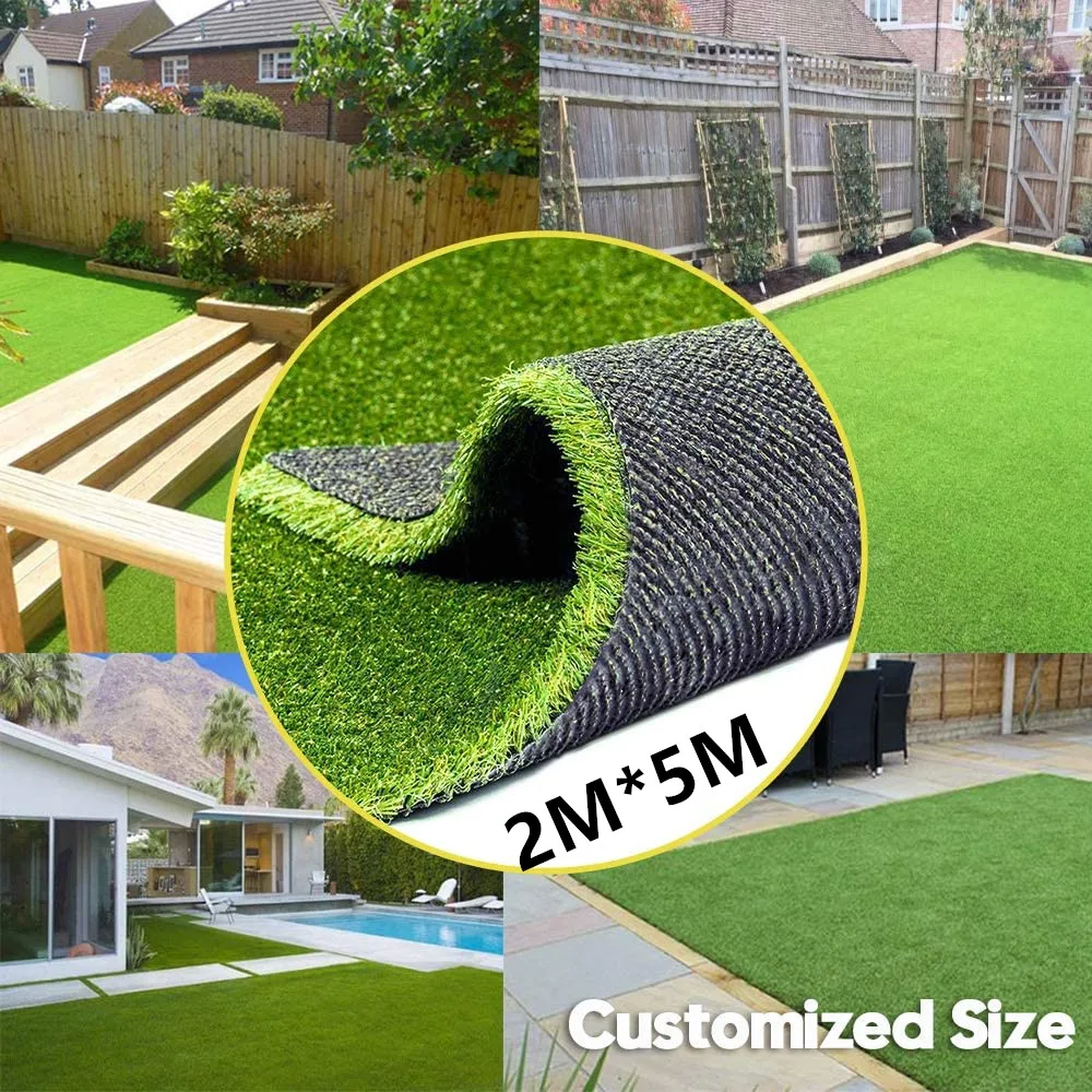 2M*5M Artificial Grass Realistic Grass Synthetic Thick Lawn Pet Turf, Indoor/Outdoor Landscape,Non-Toxic