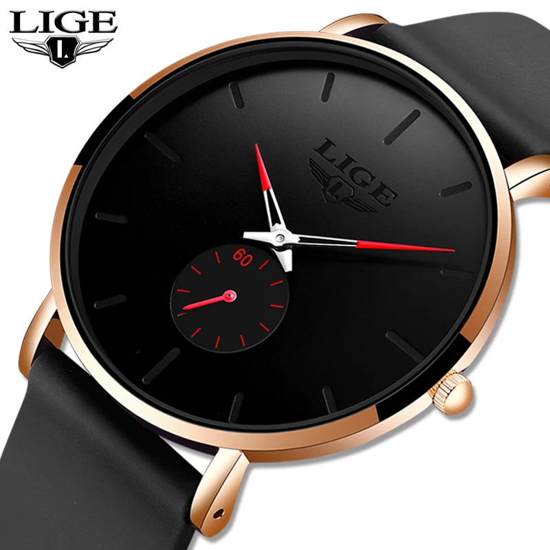 LIGE 2024 New Fashion Sports Mens Watches Top Brand Luxury Waterproof Simple Ultra-Thin Watch Men Quartz Clock Relogio Masculino