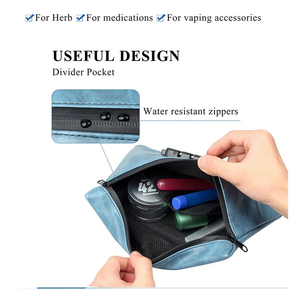 Travel Portable Storage Bag Stash Box with Password Lock Activated Carbon Odor Isolation Bag Deodorant Bag Smell Proof Bag