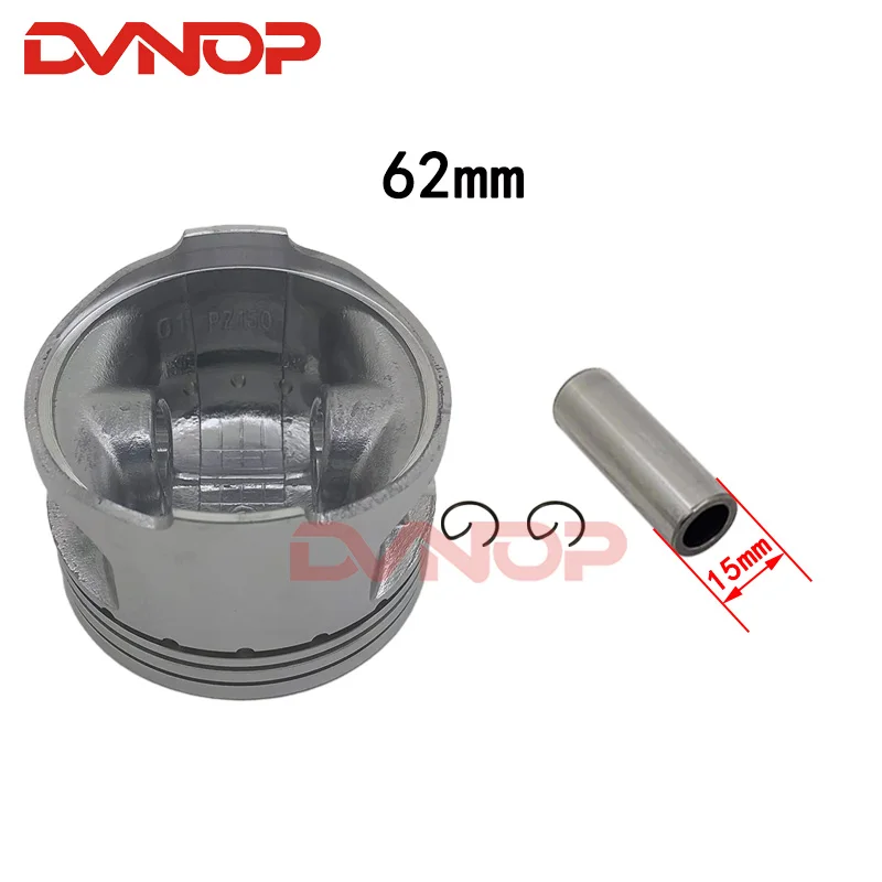 Motorcycle 62mm Piston 15mm Pin Ring 1.0*1.0*2.0mm Set For Zongshen Tsunami CG200 200 Piaggio PZ150 PZ 150 Egine Spare Parts