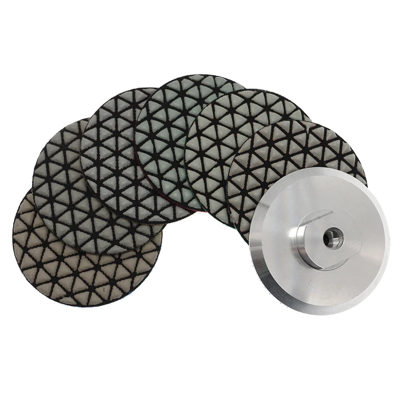 6 stks/set 3 Inch Droog Polijsten Pad Premium Sharp Flexibele Steen Polijsten Pads Voor Graniet Marmeren Vloer Schuurschijf