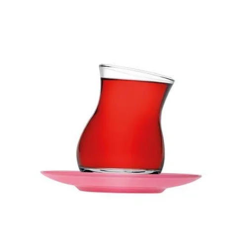 Pasabahce The Cocoon Pink Plate Tea set 4 pcs