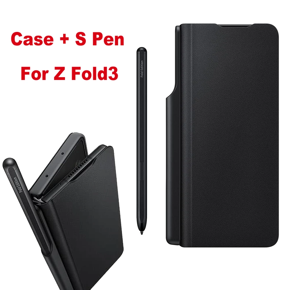 Original S Pen For Samsung Galaxy Z Fold 3 ,Stylet 1.5mm Pen Tip 4096-level Pressure Sensitivity, Stylus Pen Slot Leather Case