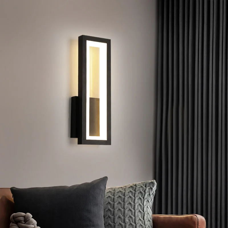 

LED Wall Lamps for Bedroom Bedside living room indoor lighting LED Sconce black white gold Lamp Aisle Lighting Wall Lights