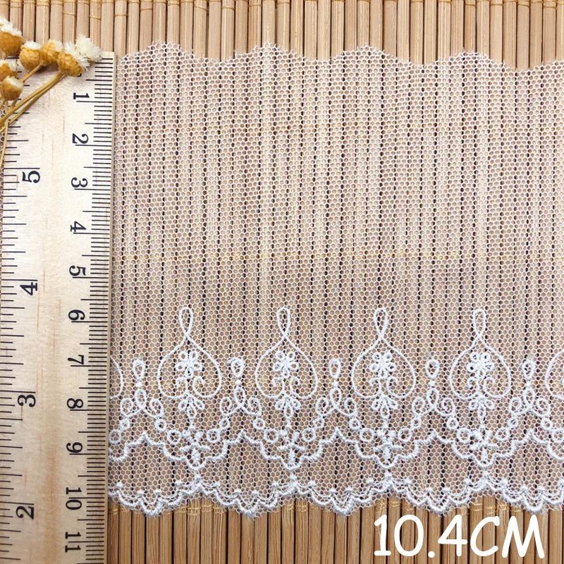 Fabric Mesh embroidery Ribbon Tulle Guipure Cord Lace Sewing DIY Doll Cloth Love flower Lolita weddingdress clothing accessories