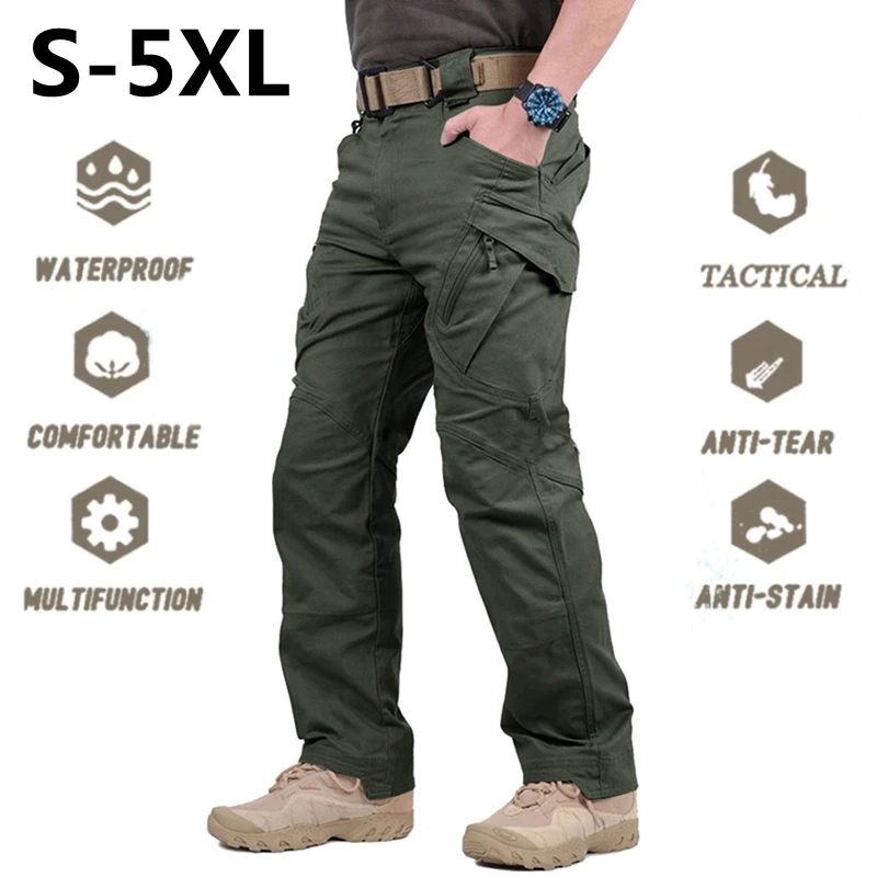 

Military Tactical Pants Outdoor Trekking Camping Multi Pocket Cargo Pants Waterproof Wear Tactical Pants Trousers for Men