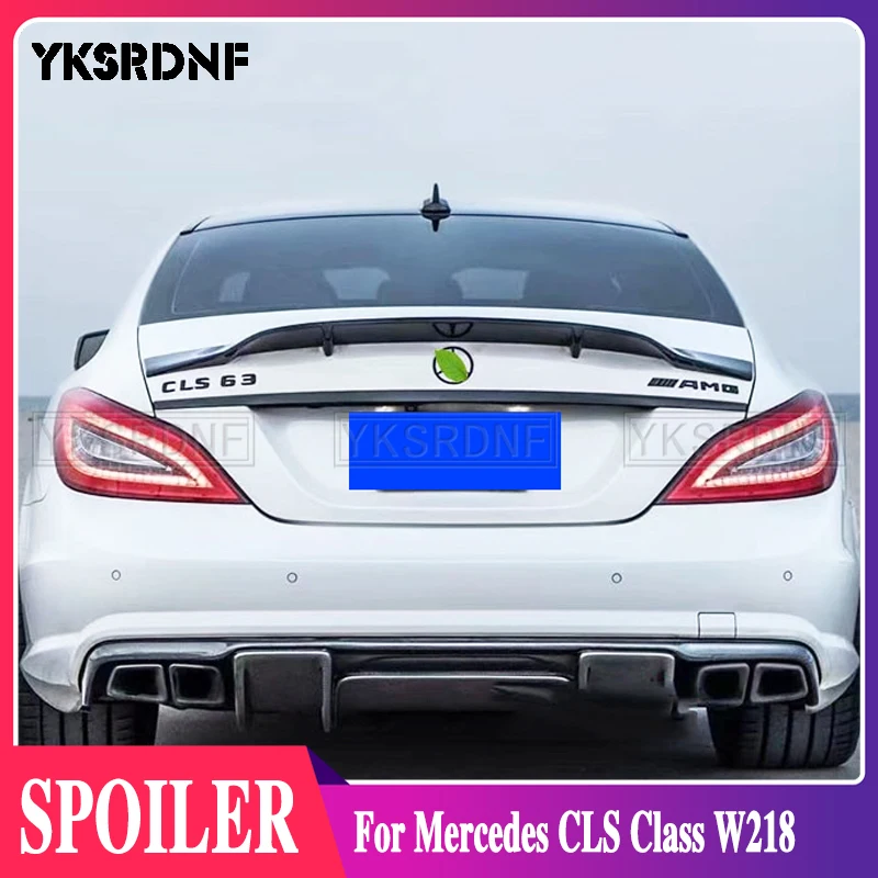 

YKSRDNF Carbon Fiber R Style Ducktail Spoiler for Mercedes-benz CLS W218 Rear Trunk Boot Lip Wings CLS350 CLS500 2011-2015