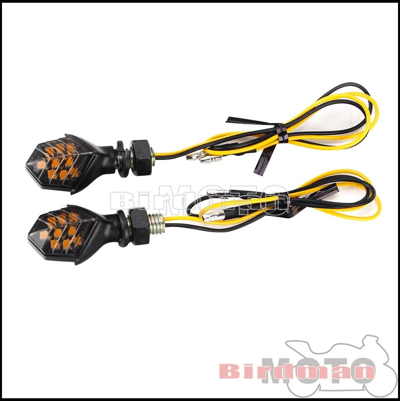 Clignotant LED pour motos, 8mm, 12 SMD, étanche, pour Kawasaki, Yamaha, Hyosung, Aprilia, Honda, 2 pièces