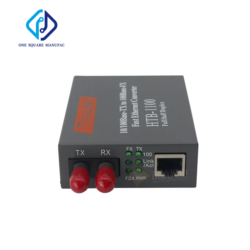 

netLINK Media Converter HTB-1100-2KM-ST 10/100M Multimode Duplex RJ45 Fiber Optical External Power Supply