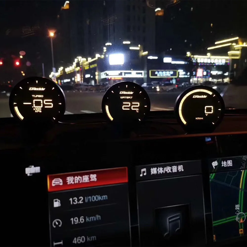 Greddi Sirius 7 Colors LCD Head Up Display Boost Water&Oil Temp Oil Press RPM Fuel Pressure Air-fuel Ratio EGT Gauge