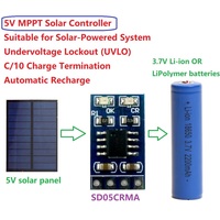MPPT Solar Controller 3.7V 4.2V 18650 Lithium Battery Charging 1A Charger Module