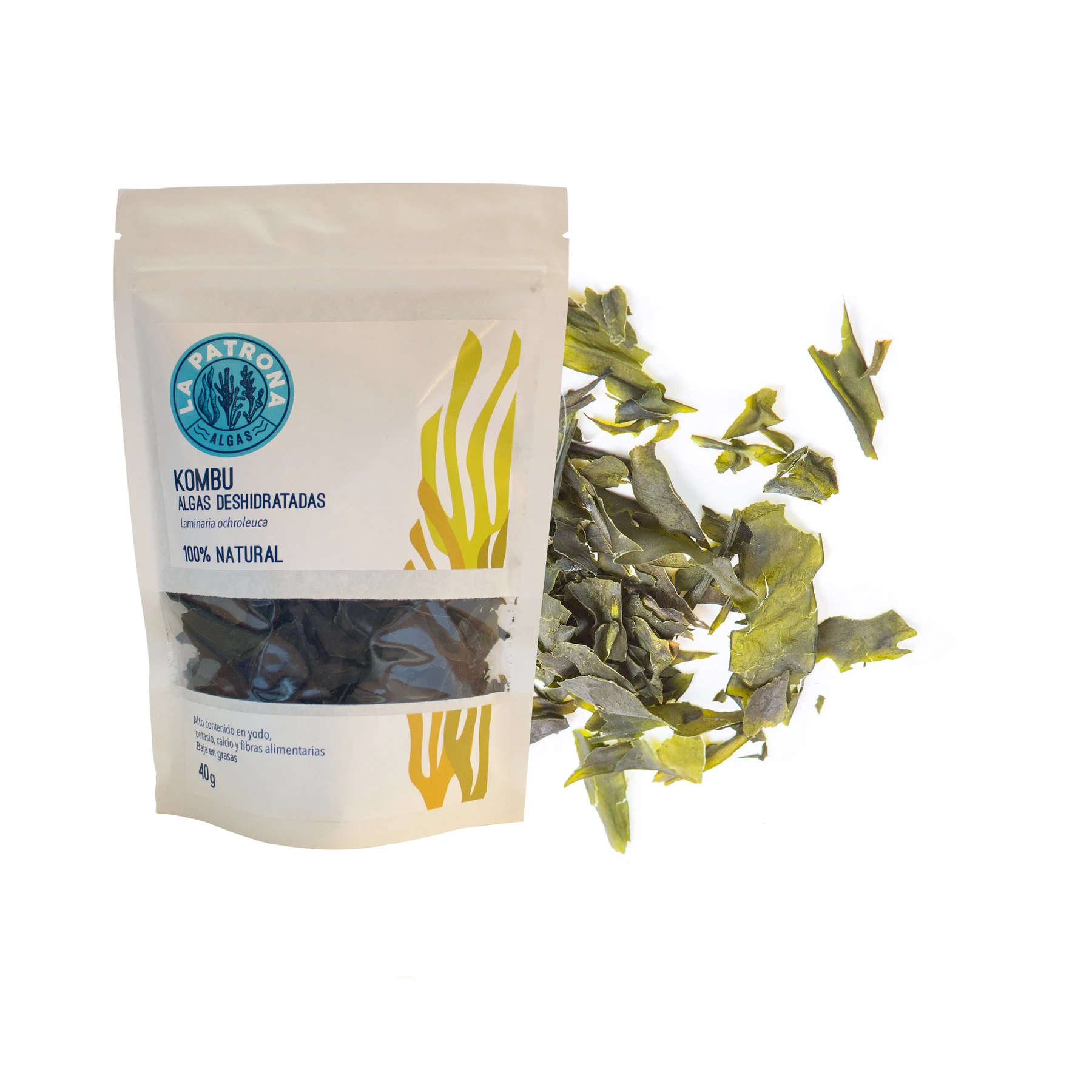 Seaweed KOMBU dehydrated-40G ECO-Recogida up handmade-Galicia Calidade-the patron saint