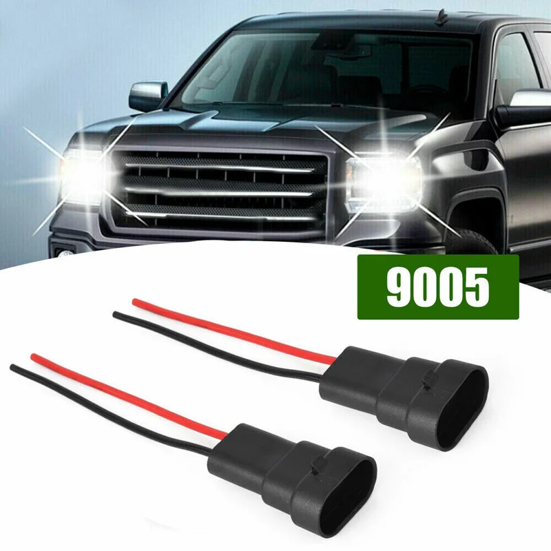 

2pcs Car Tuning 9005 9006 HB3 Wiring Harness Socket Headlight Fog Lamp Plug Connectors Automotive Tool Universal Car Accessories