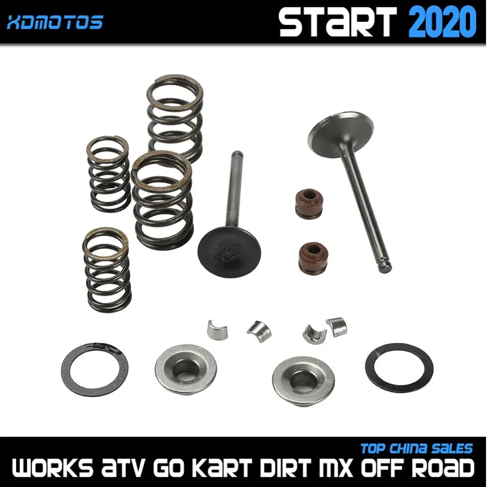 Motorcycle Intake Exhaust Valve comp Springs Cotter Seal Assy For Yinxiang 140cc W063 Horizontal Engine Dirt Pit Bike ATV Quad