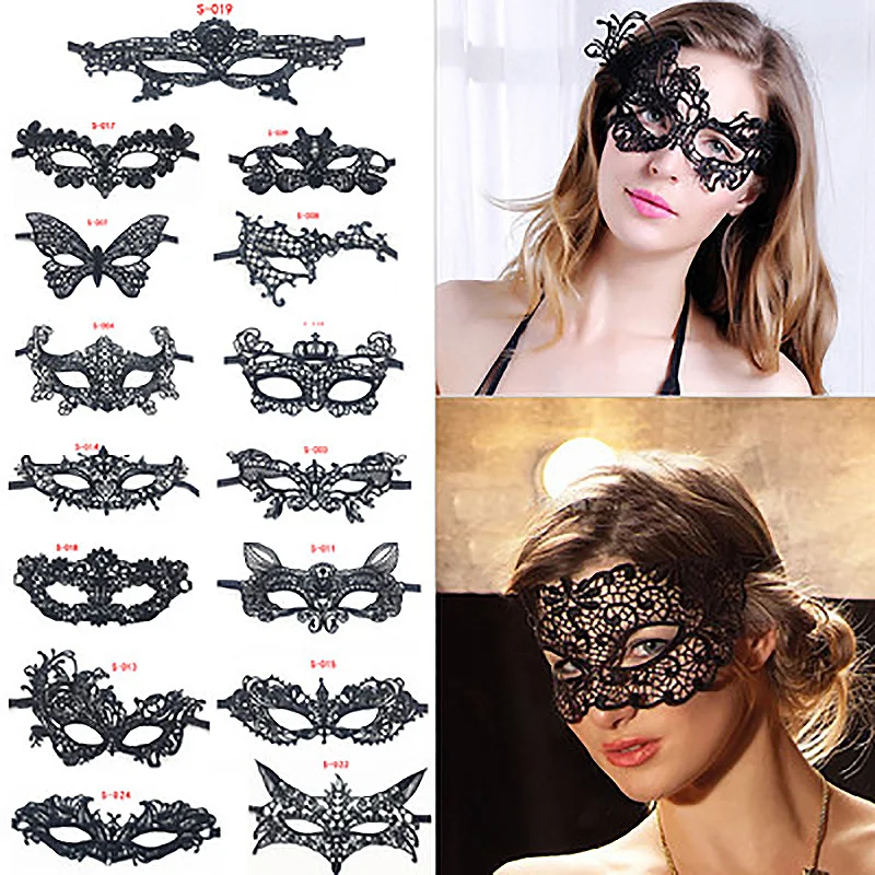 Samox Sexy Mask Blinder Blindfold Erotic Fetish Bdsm Slave Restraint Adult Game Sex Toy Product For Women Lady Black Lace Mask