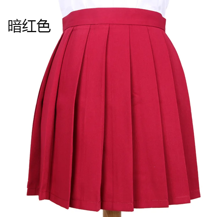 Hot Japanese Korean Version Short Skirts School Girl Pleated Half Skirt School Uniform Cosplay Student Jk Academy Ten Colors 3XL