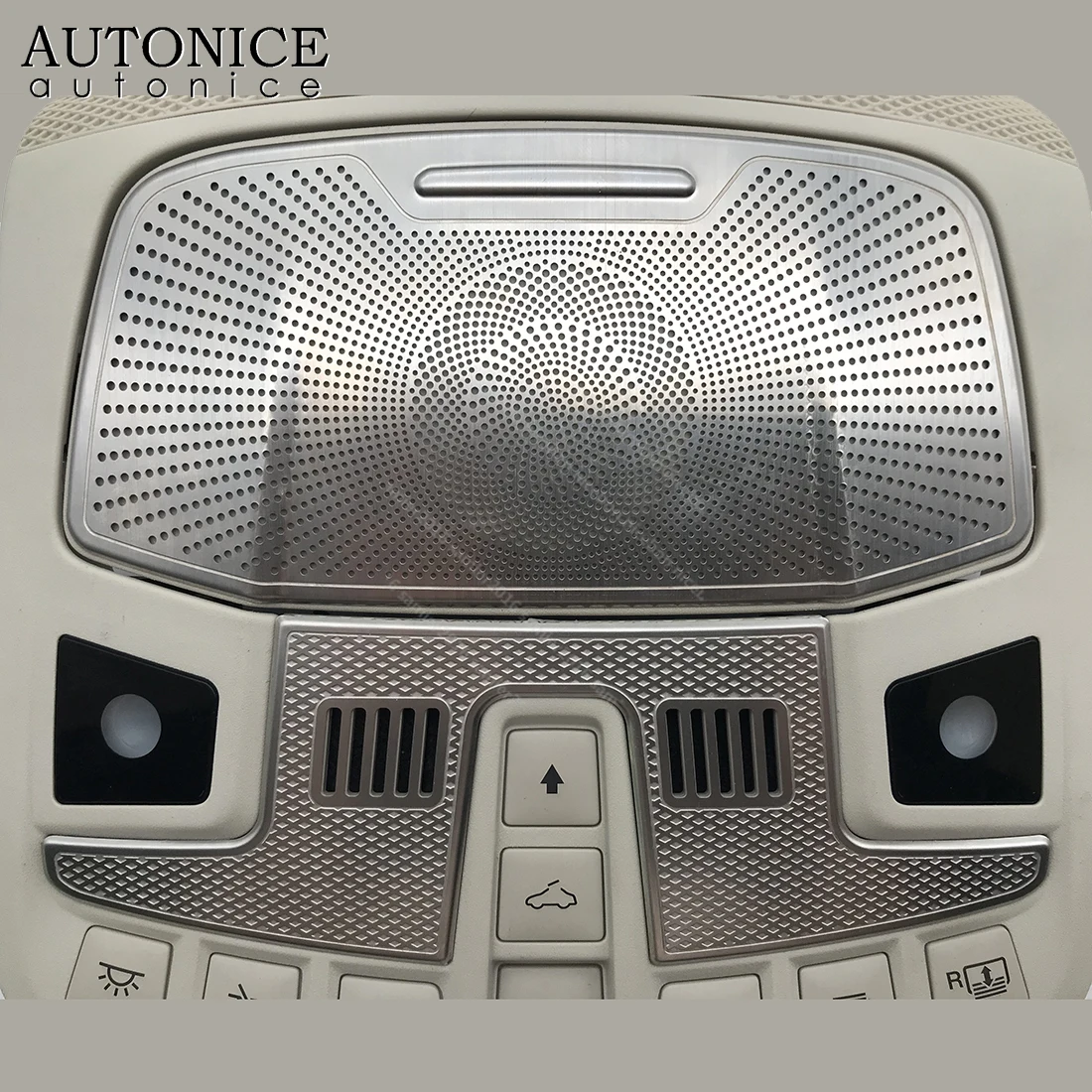 2pc Front Reading Lights Speaker Loudspeaker Box Cover Trim Fit for Ford F-150 F-250 F-350 F150 F250 F350 Expedition 2017-2021
