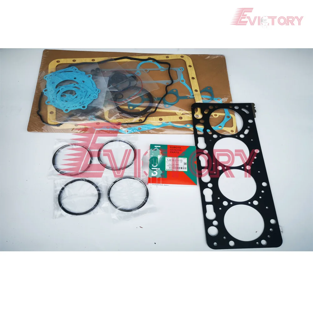 For kubota V3600 v3600t  V3600-DI-T piston ring + complete gasket kit + bearing main & con rod bearing