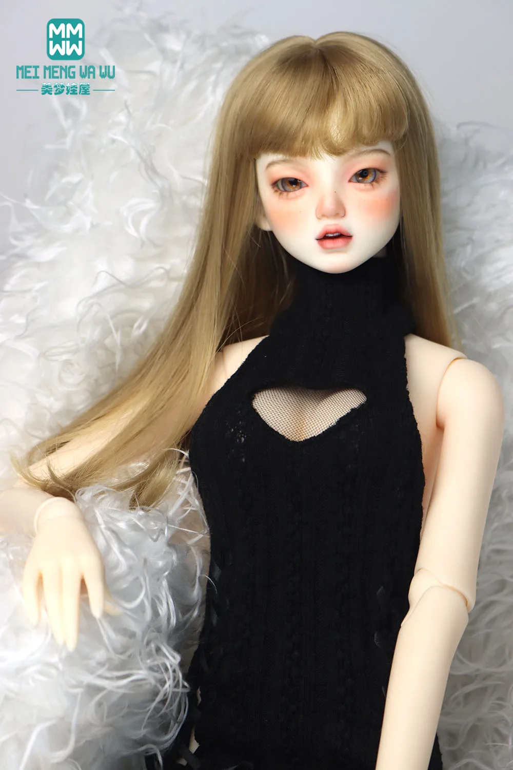 Fits 43-75cm 1/3 1/4 big bust and uncle BJD clothes DD SD MSD doll accessories Fashion halter sweater dress Girl's gift