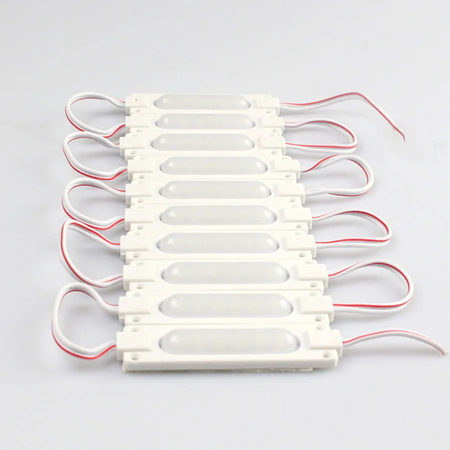 1000Pcs/Lot Injection Molding 2W DC 24V COB LED Modules With PC Cover Red Blue Warm White Used For Advertising Lamp Bar Light