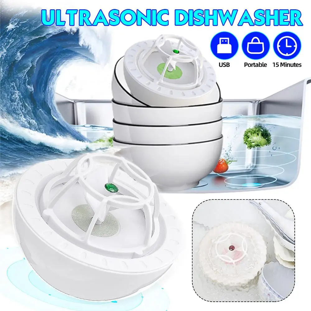 USB Ultrasonic Dishwasher Mini Washing Machine Fruit Vegetable Cleaning Portable