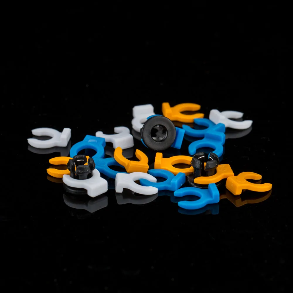 

10 комплектов, пневматические разъемы, белый трубчатый зажим Bowden, синяя трубка, зажим для лошади, фиксированные детали для 3D-принтера 6 мм, муфта для обуви, Цанга