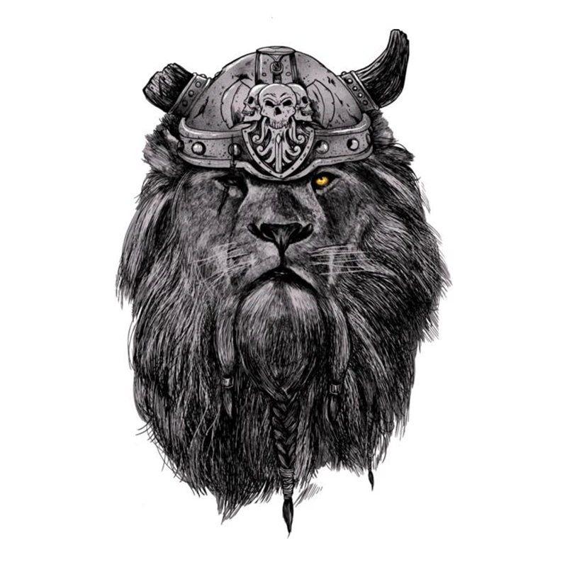 

B0604# 13CM 17CM Self-Adhesive Decal Lion Viking Car Sticker Waterproof Auto Decors on Bumper Rear Window