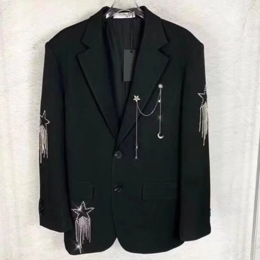 

Spring 2022 new heavy industry tassel diamond chain blazer WOMEN fashionable temperament ol small suit
