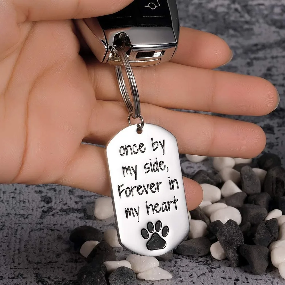 Loss of Pet Memorial Keychain Gifts for Dog Mom Pet Owner Dog Men Dog Cat Remembrance Sympathy Jewelry Gifts for Friends Family