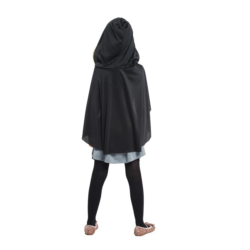 Traje de caçador arqueiro com capuz para meninas, guerreiro medieval, cavaleiro extravagante, Halloween, roupas Purim, crianças, 4-10 anos