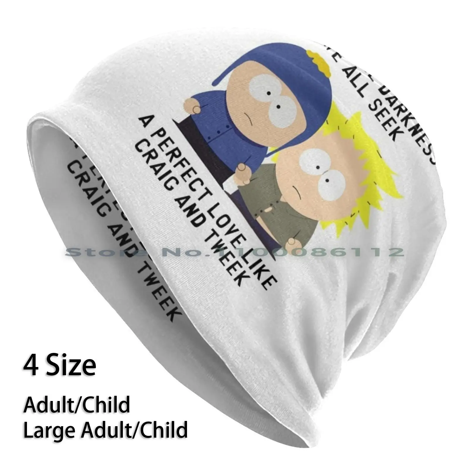 A Perfect Love! Beanies Knit Hat Craig Tweek Darkness Sees It Cartman Kenny Stan Kyle Shipping Brimless Knitted Hat Skullcap