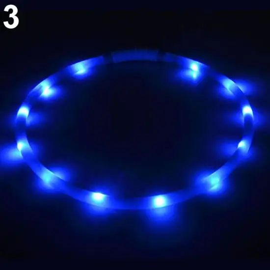 USB Rechargeable LED Flashing Light Band Glow Night Safety Warning Illuminate Belt Pet Dog Puppy Collar Adjustable Cut to Resize