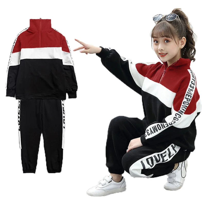 Spring Girls Clothing Sets Children Sweatshirt Coats Pants Tracksuit For Kids Clothes Set Fashion Girls Outfits 4-12 Years Old