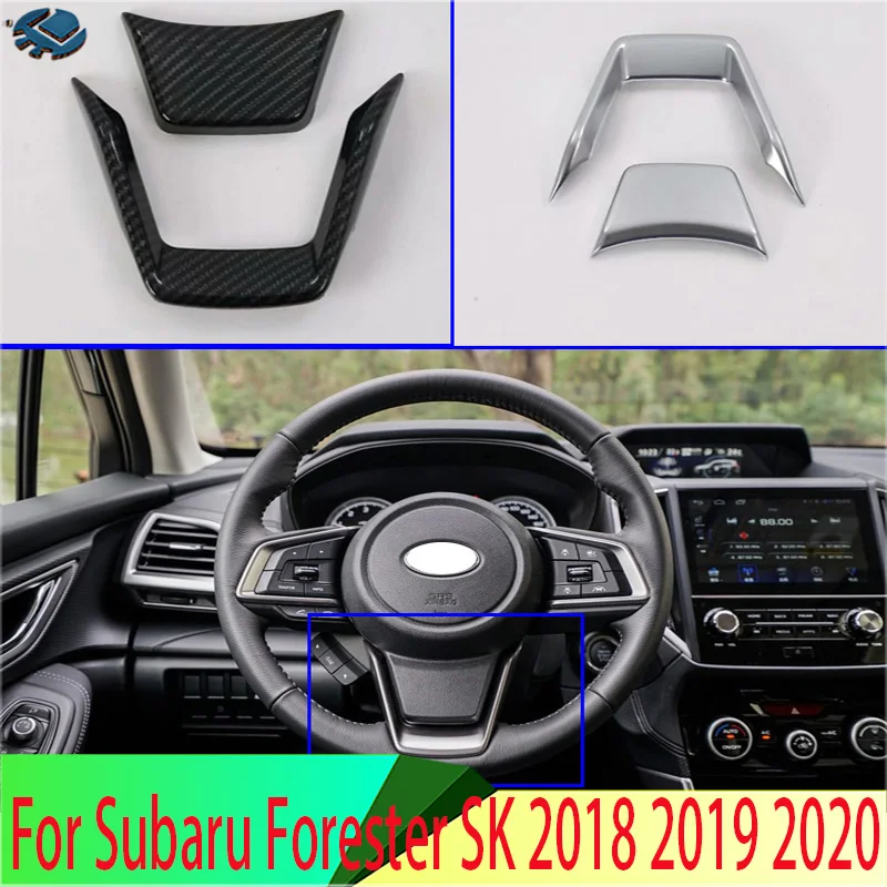 

Декоративные аксессуары для руля Subaru Forester SK 2018 2019 2020, панель рулевого колеса из АБС-пластика, ободок, отделка, вставка, бейдж, Молдинг