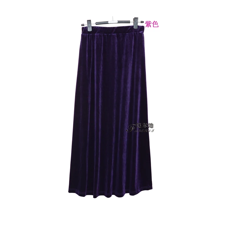 TIYIHAILEY-Velour geplooide fluwelen rok voor dames, lange maxi, A-lijn, elastische taille, klant gemaakt, XS-10XL, nieuw, winter