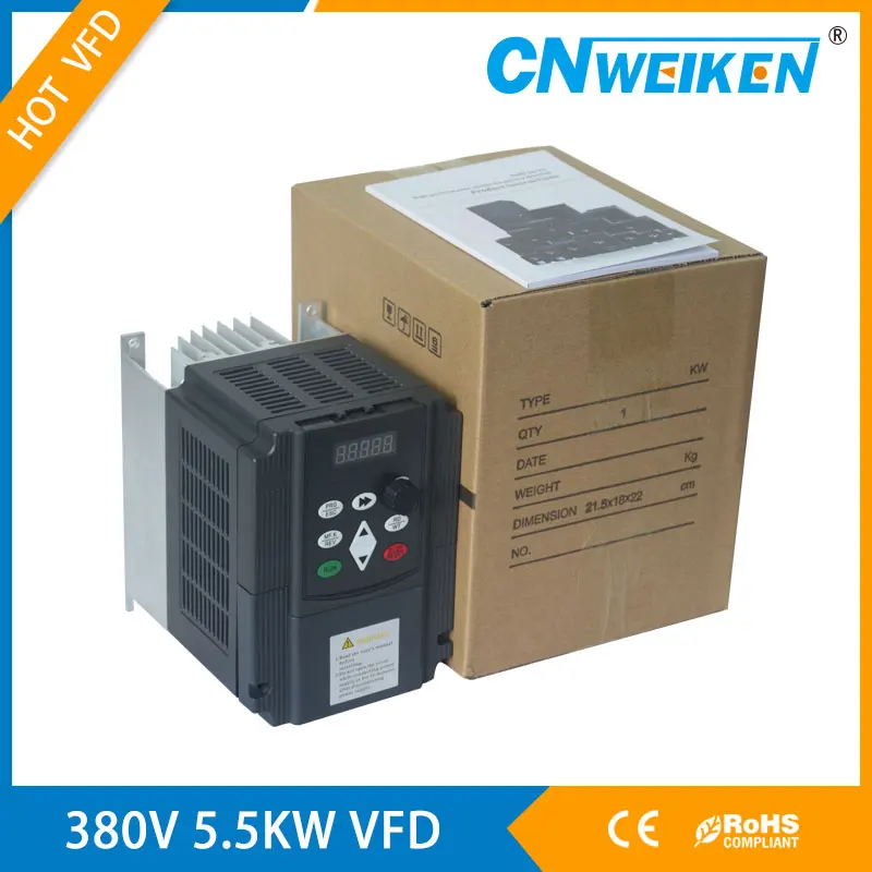 Imagem -05 - Inversor de Freqüência ac Vfd Entrada Trifásica para Unidades de Saída Fases 380v 5kw 2.2kw 4kw 5.5kw kw 11kw
